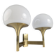 Italian Brass and Opaline Wall Sconce Sciolari, 1960s