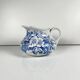 Chubby pitcher, old toilet jug KG Lunéville, blue flower pattern, late 19th to early 20th century.