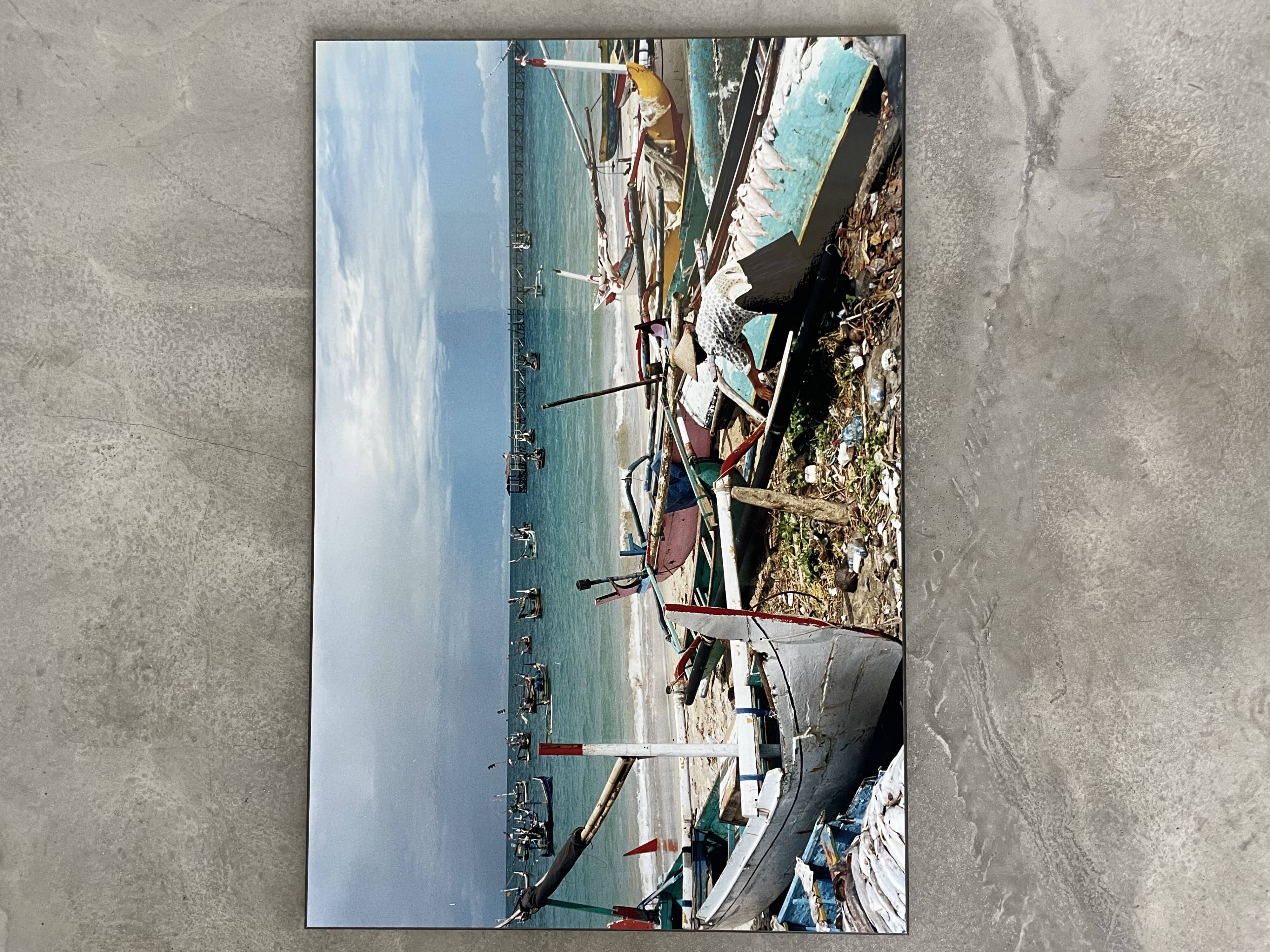 Photographie ancienne pêcheurs 50x76cm