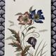 Large Art Nouveau Floral Faience Tile 24 x 38cm