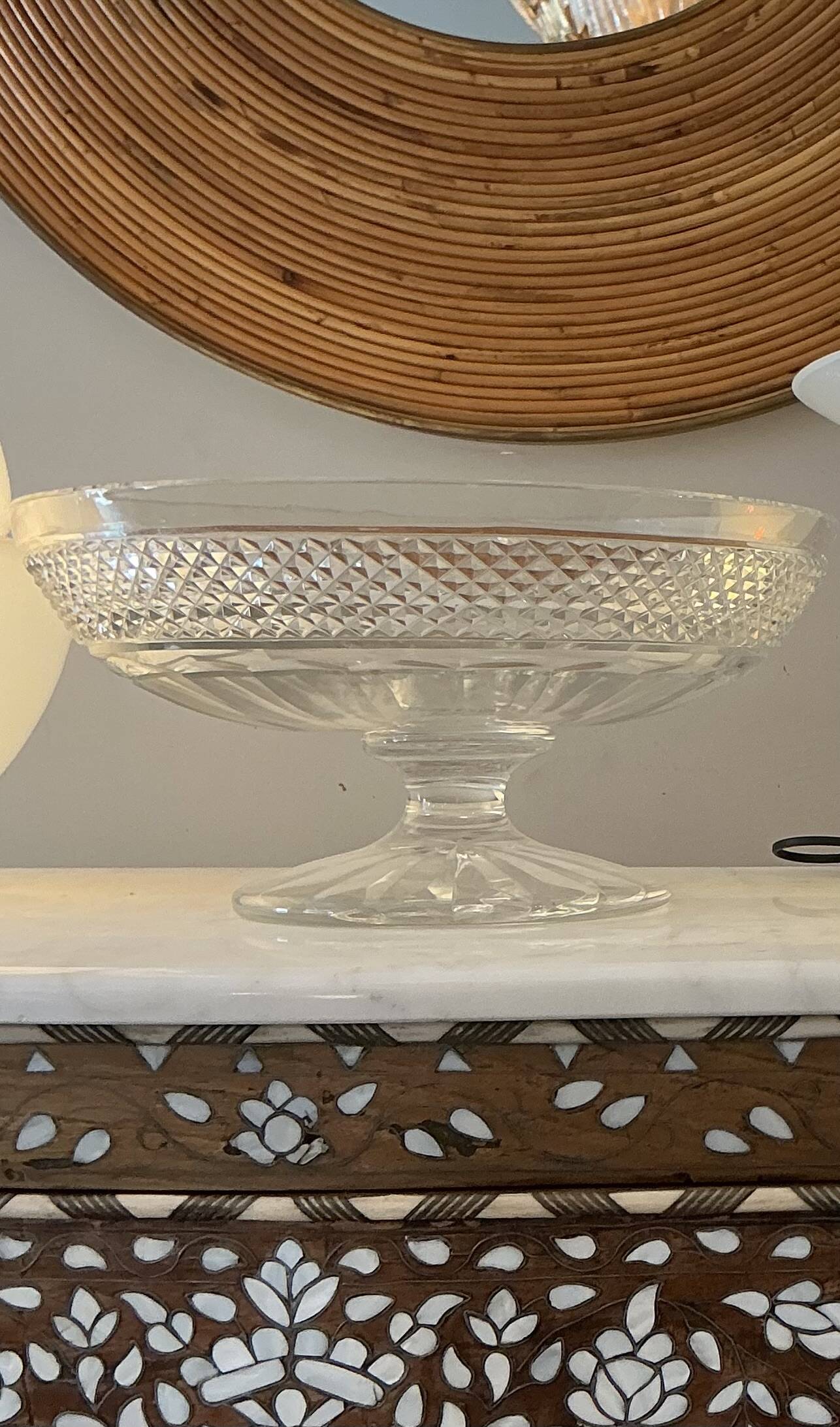 Large fruit bowl in saint-louis crystal, trianon model