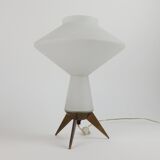 Lampe en verre opalescent 1950-60
