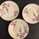 5 assiettes à dessert Digoin Sarreguemines, modèle Aigues Vives, 1940