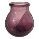 Bubble mouth blown glass vase Biot style height 22cm