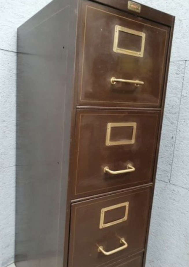 Drawer locker Ronéo industrial furniture around 1940