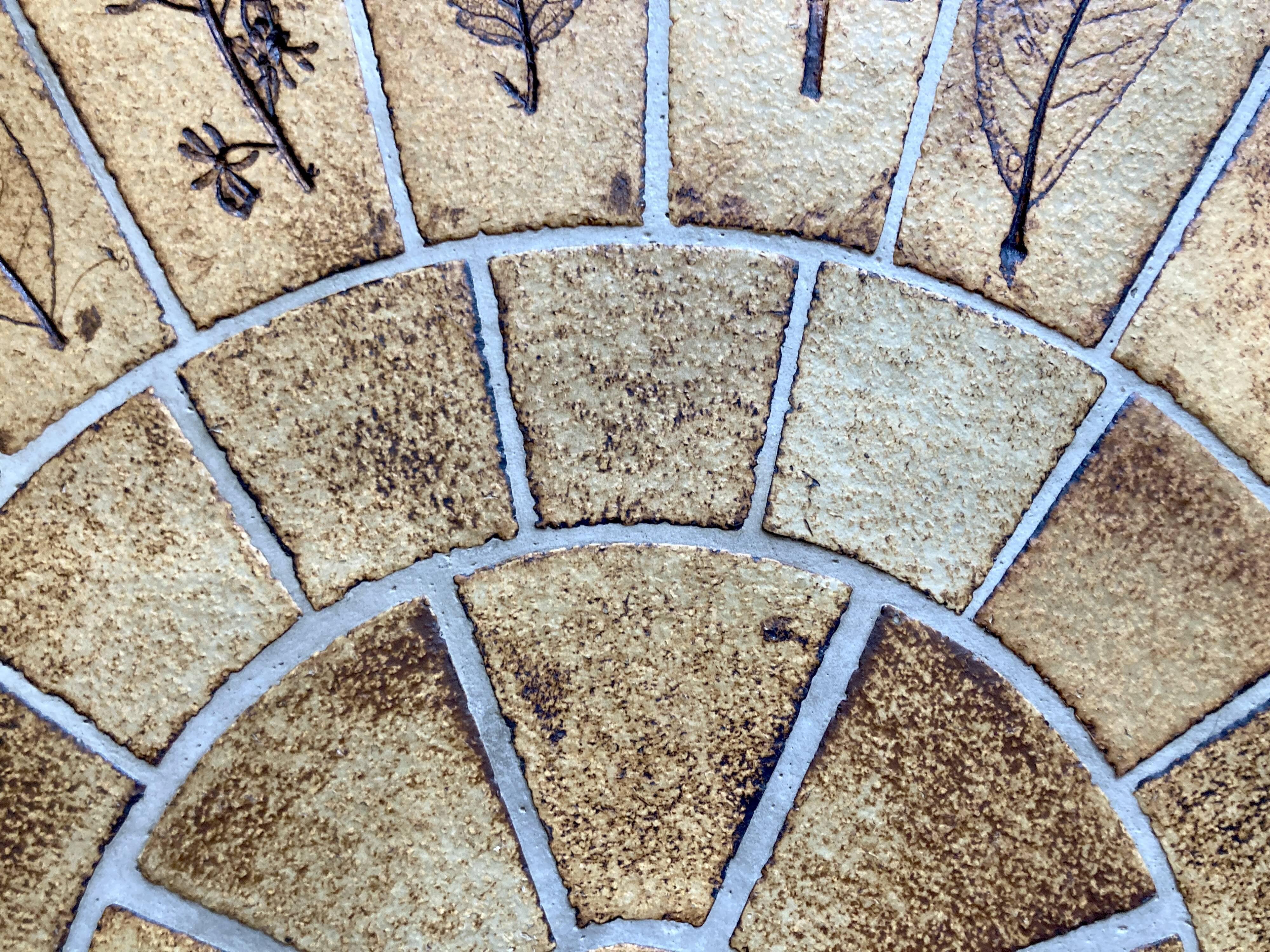 Round herbarium coffee table - Roger Capron