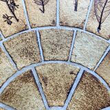 Table basse ronde  herbier - Roger Capron