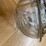 Art Deco molded glass sugar bowl