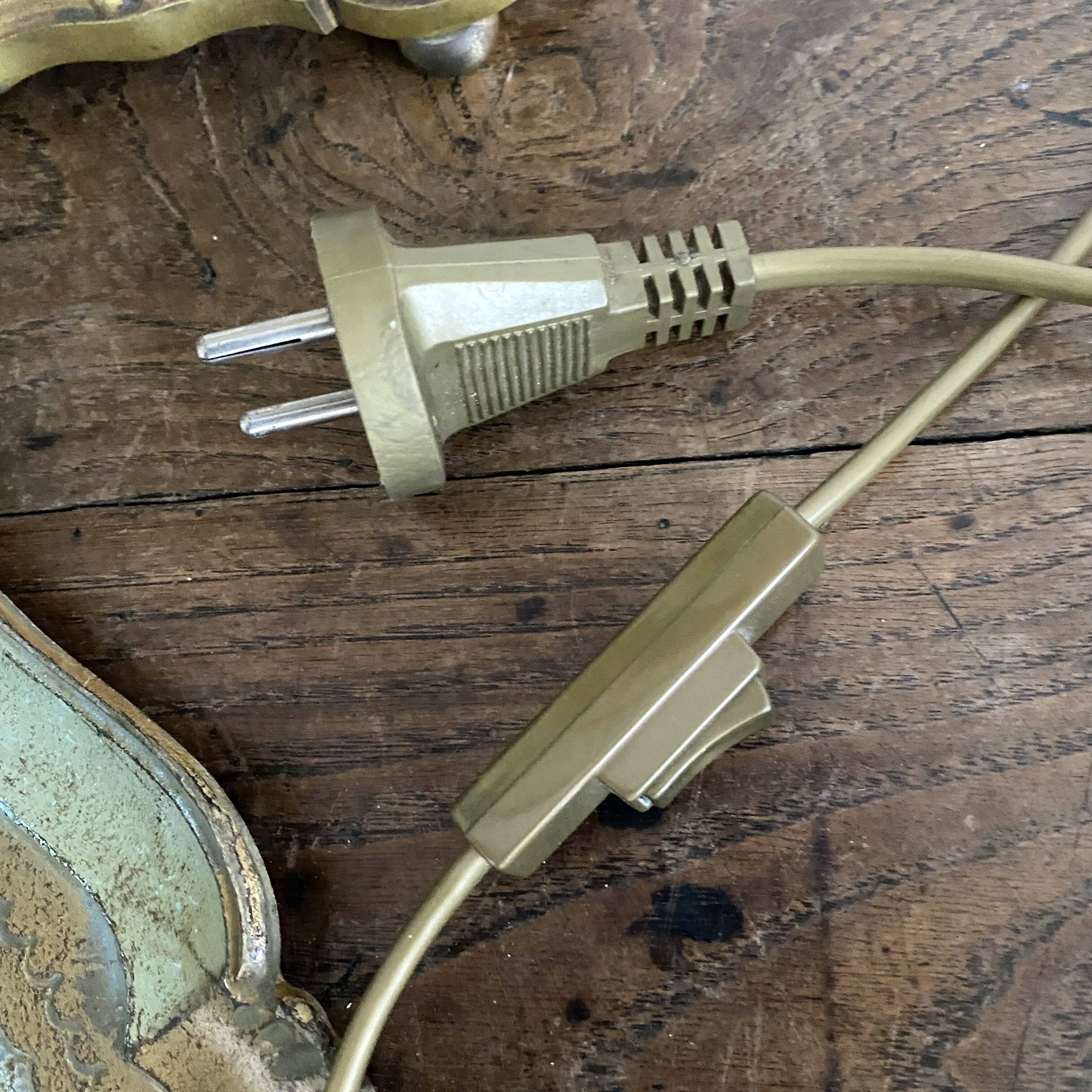 2-light brass hot water bottle lamp