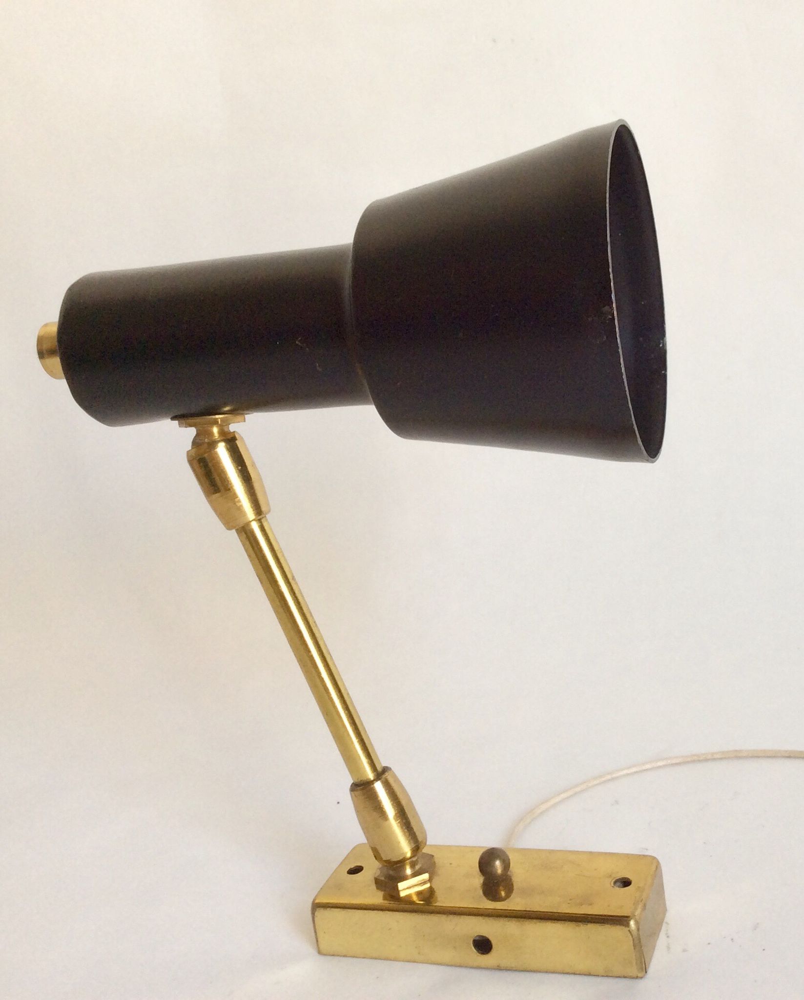 Pair of aluminor wall light France 50s/60s