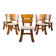 Vintage brutalist dining chairs, set of 5 - 1960s