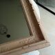Antique 19th century mirror in carved solid wood 65*54cm