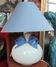 Large vintage ceramic lamp/marie paule gilles knot decor/
