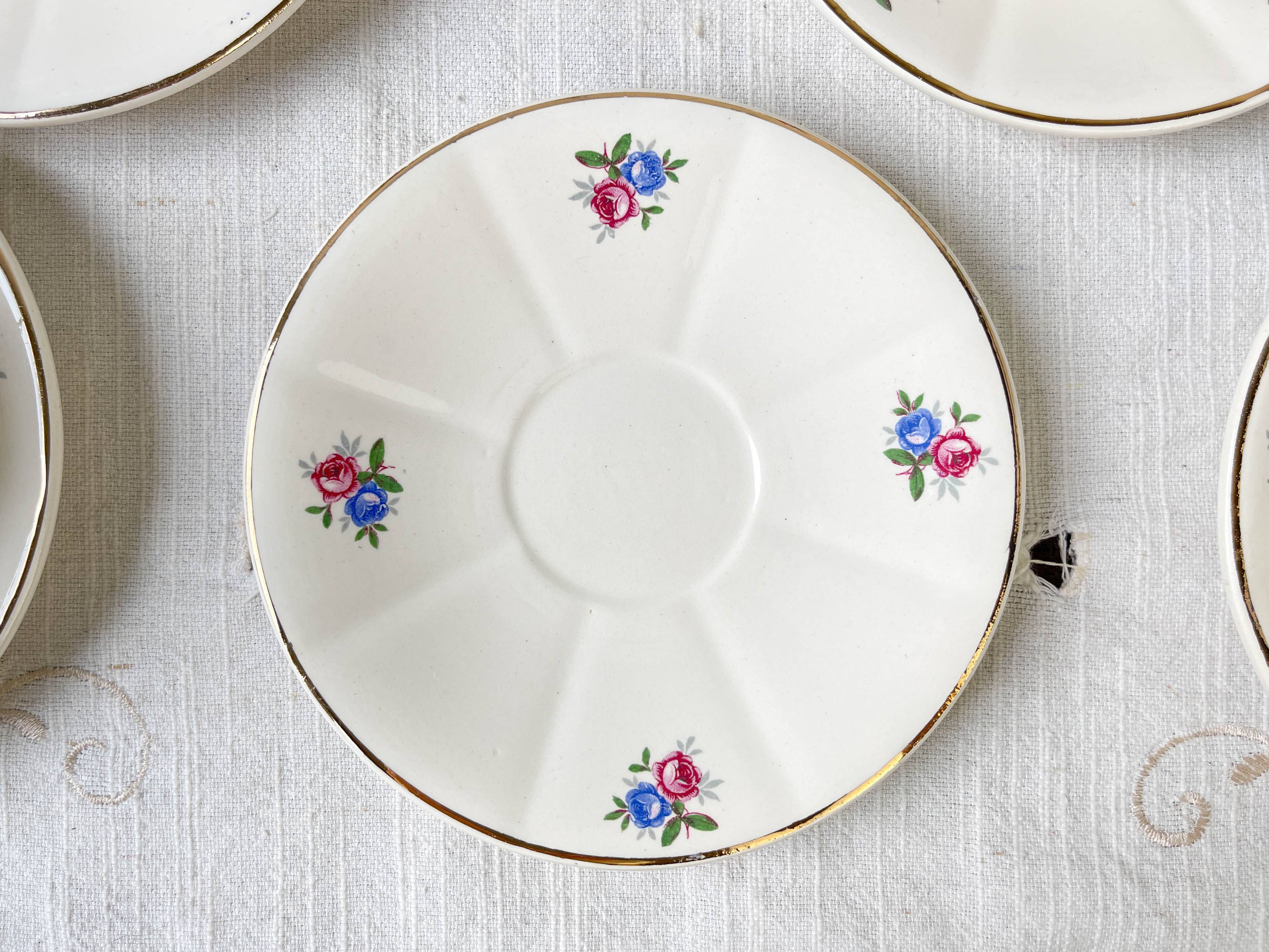 Vintage floral porcelain tea set DIGOIN SARREGUEMINES