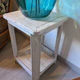 Old shabby chic pedestal table