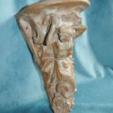 Terracotta console with caryatid mermaid decoration signed 1930 art deco