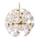 Chandelier Sputnik par Kamenicky Senov, Tchécoslovaquie, années 1970, Laiton / Verre