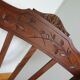 Armchair Curule Dagobert wood and rattan canning