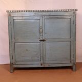 Old original grey-blue patina burmese teak sideboard