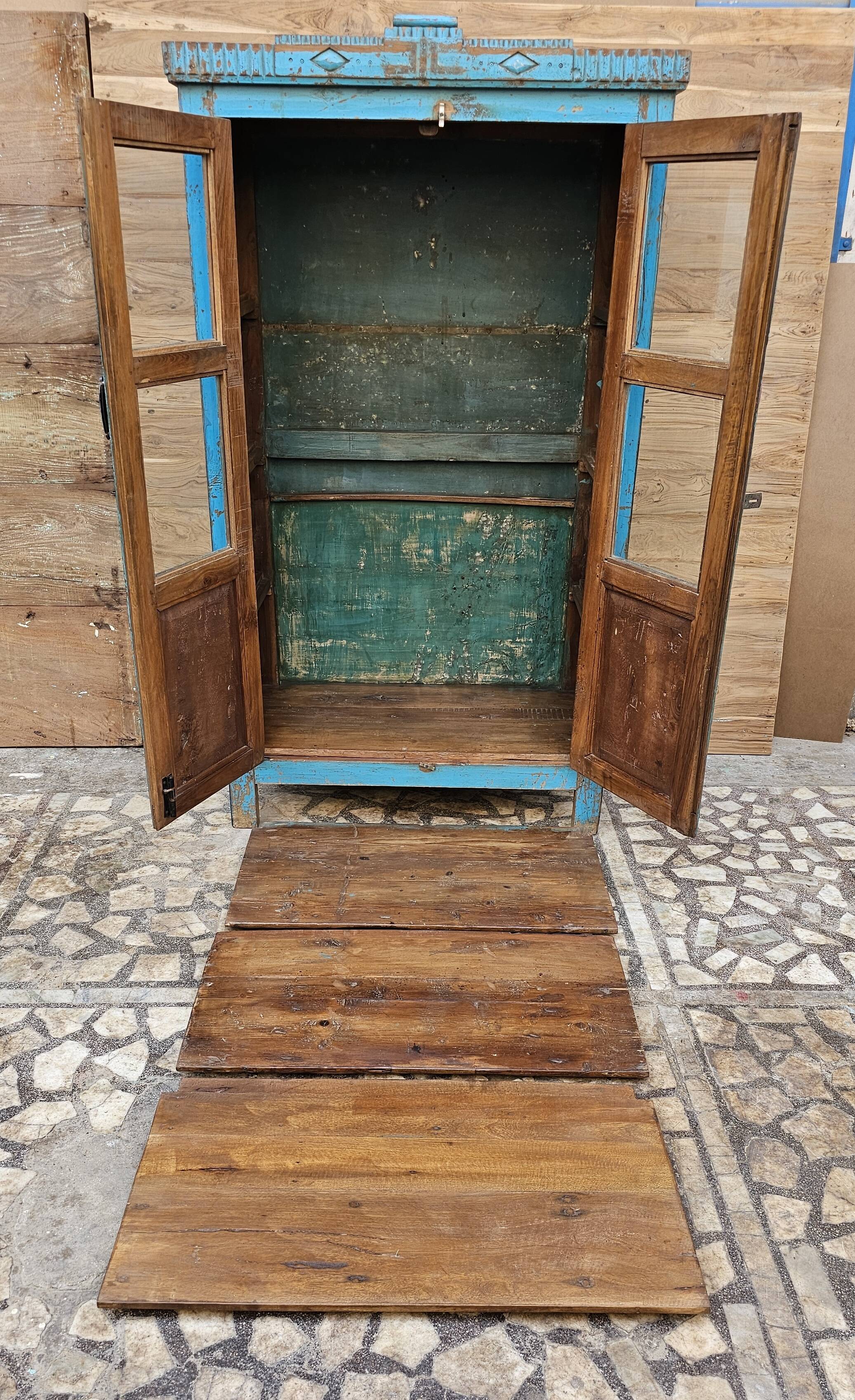 Antique Art Deco sideboard in Burmese teak