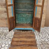 Ancien vaisselier Art déco en teck birman