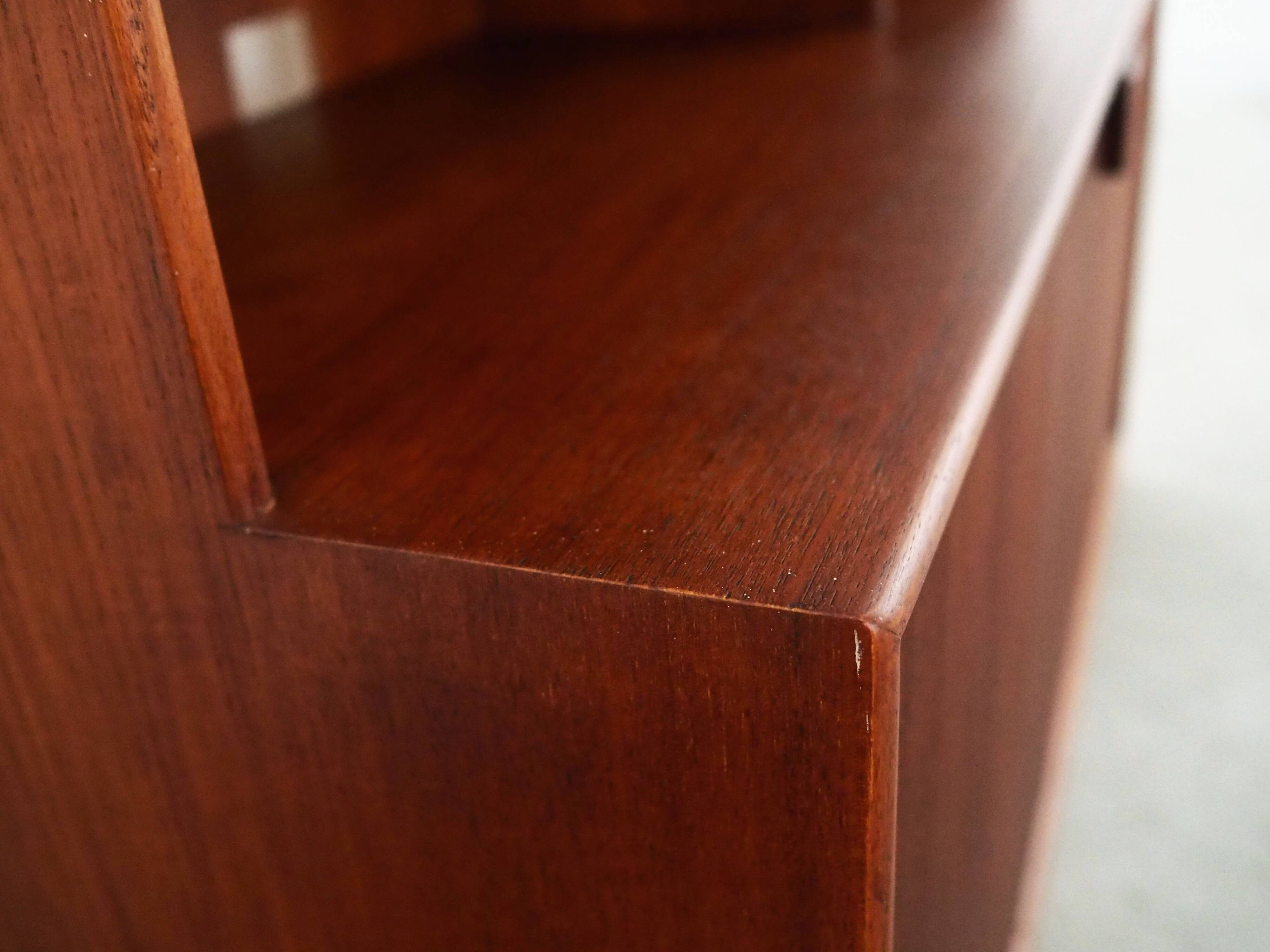 Teak bookcase, Danish design, 1970s, manufactured by Illums Bolighus