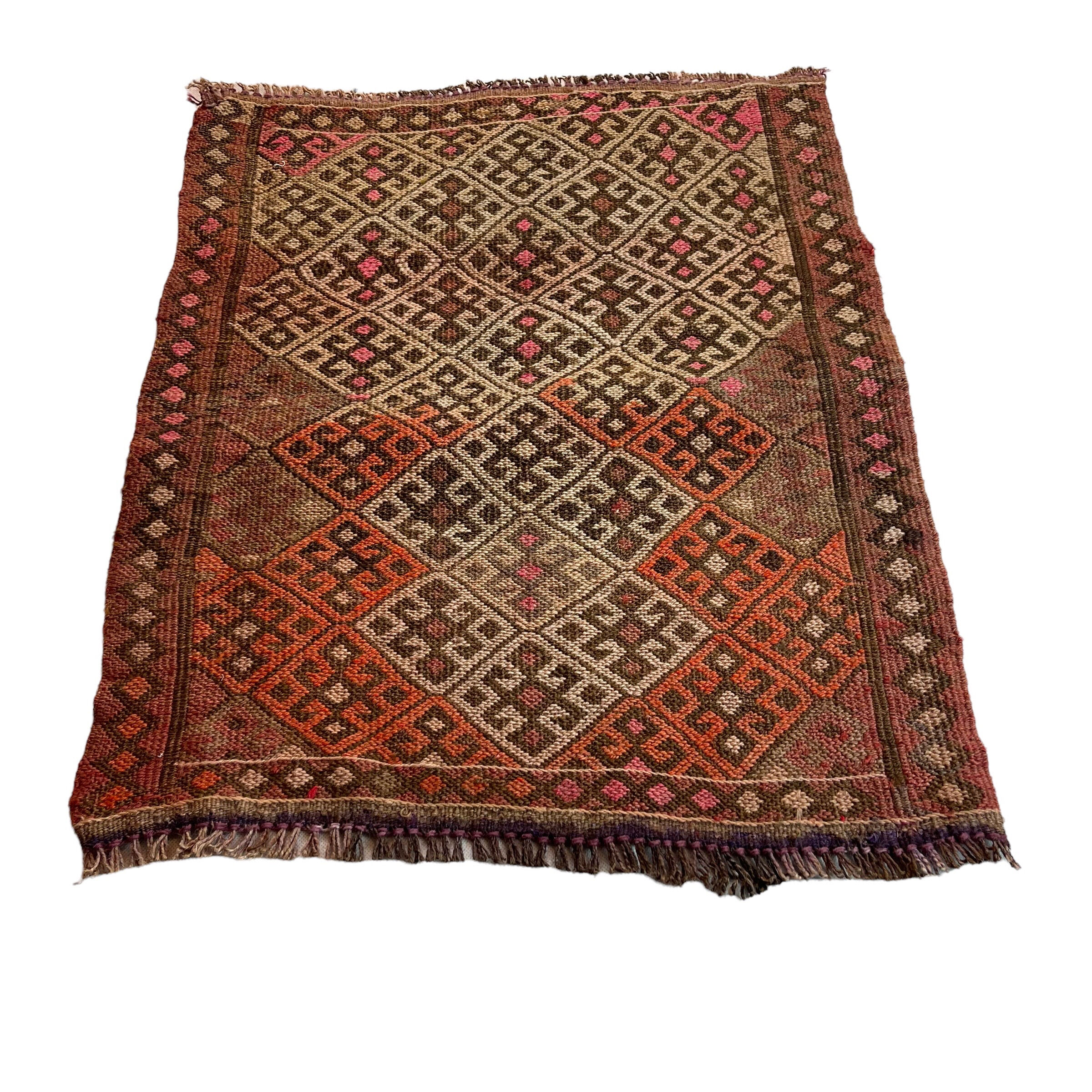 Coureur Kilim Turc Vintage, 63 x 54 cm