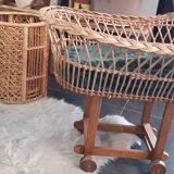 Berceau rotin pour poupée