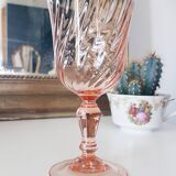 set of 6 red wine glasses pink rosaline luminarc arcoroc 14.5cm vintage