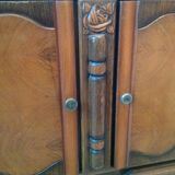50/60 oak two-door bedside table