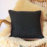 Black and pink liberty square cushion