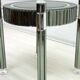 Zelino Poccioni Italian Modern Round Dining Table Mirrored Crystal for Mp2