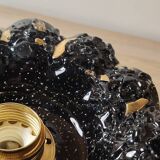 Black and gold Murano flower wall light