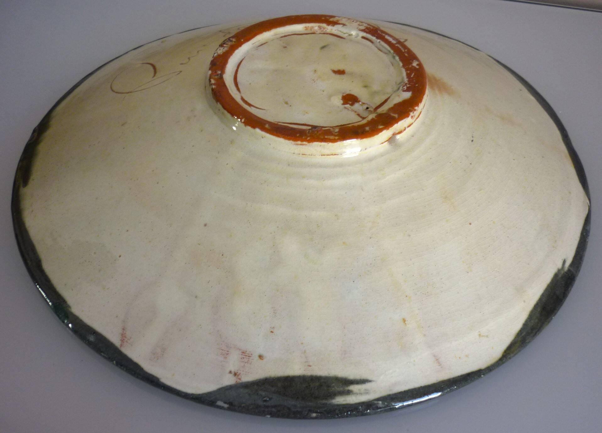 Ceramic dish, enameled terracotta, signed Puigdemont, 1960s, fish
