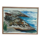 Swedish oil on canvas "At the Shore" by B. Blocking, vintage & framed 51x39cm