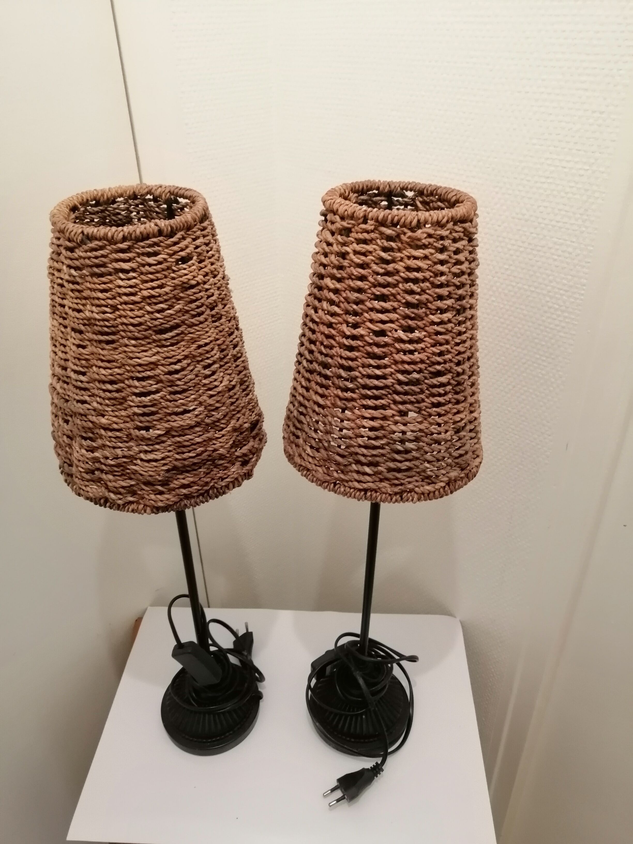Pair of table or bedside lamp