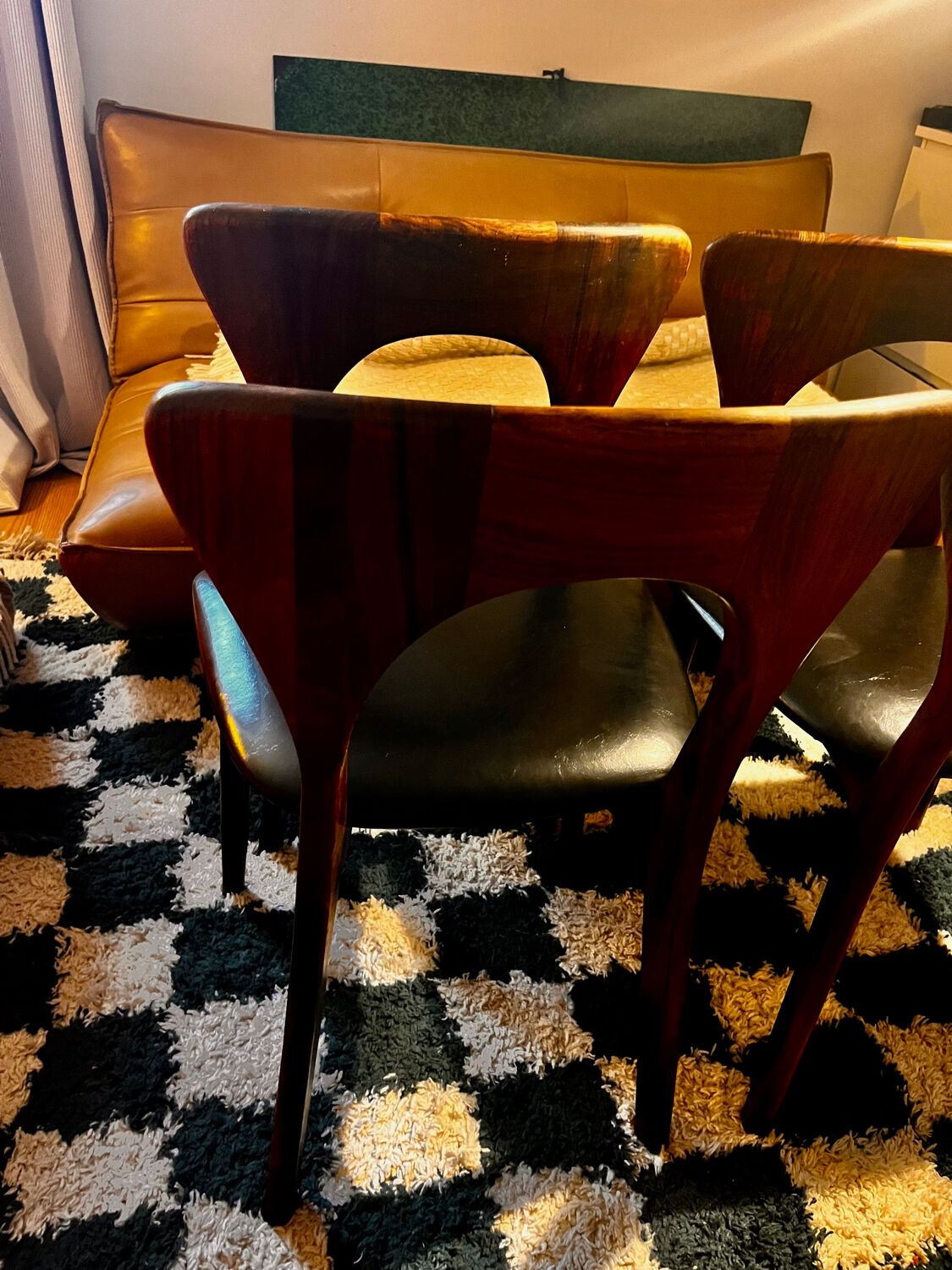 Set of 4 Scandinavian teak chairs