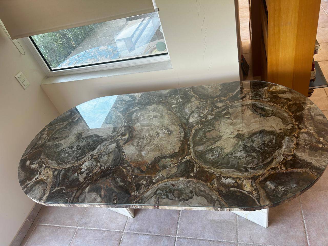 Silicified wooden table from Madagascar