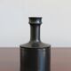 Black Ceramic Bottle Vase by Franco Bucci, Pesaro, 1970s