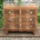 Commode art déco ronce de noyer brut
