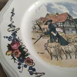 6 plates of the obernai decoration service by Henri Loux