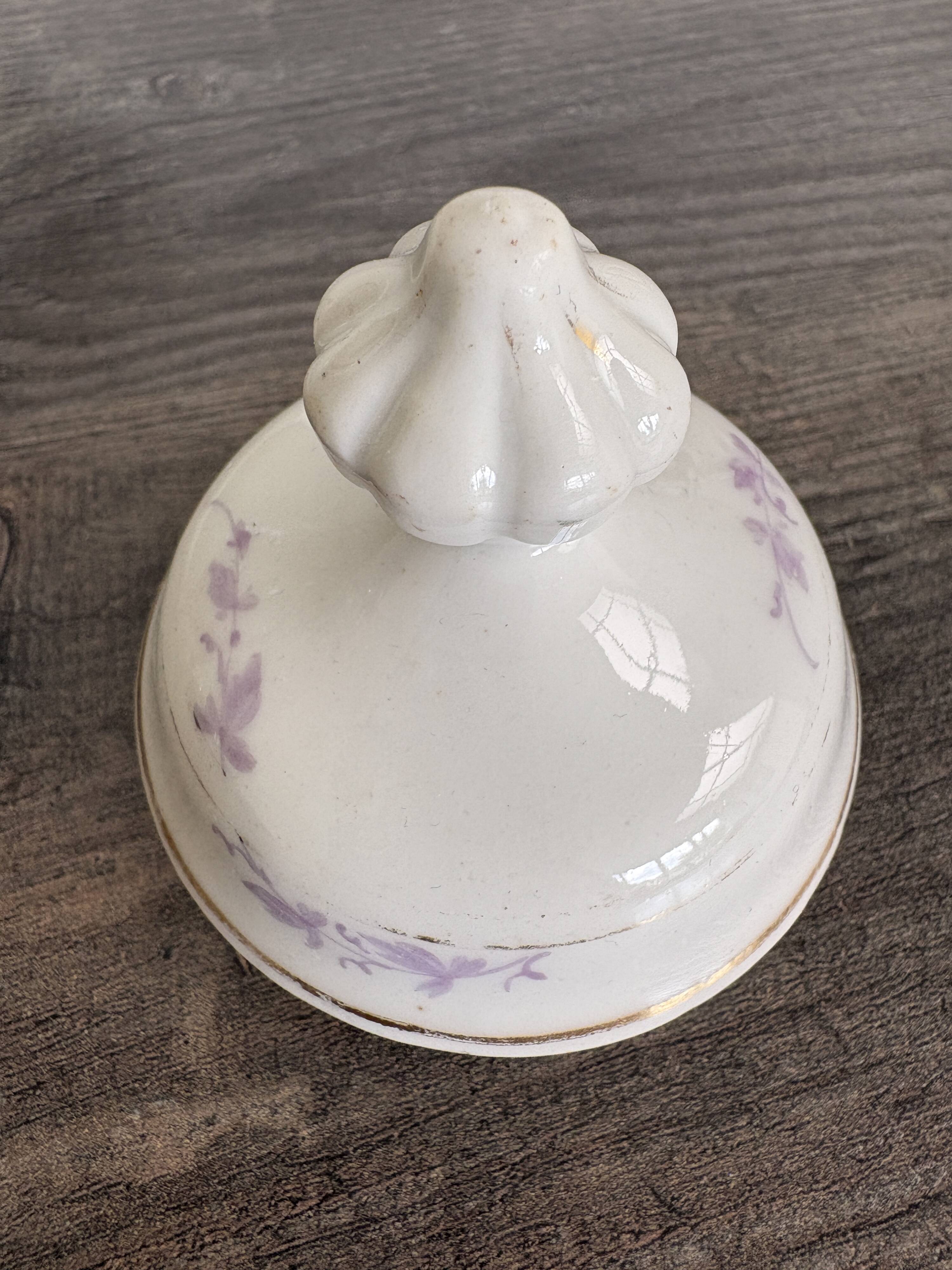 Porcelain Coffee Pot Decorated with Currants - Vintage 1900