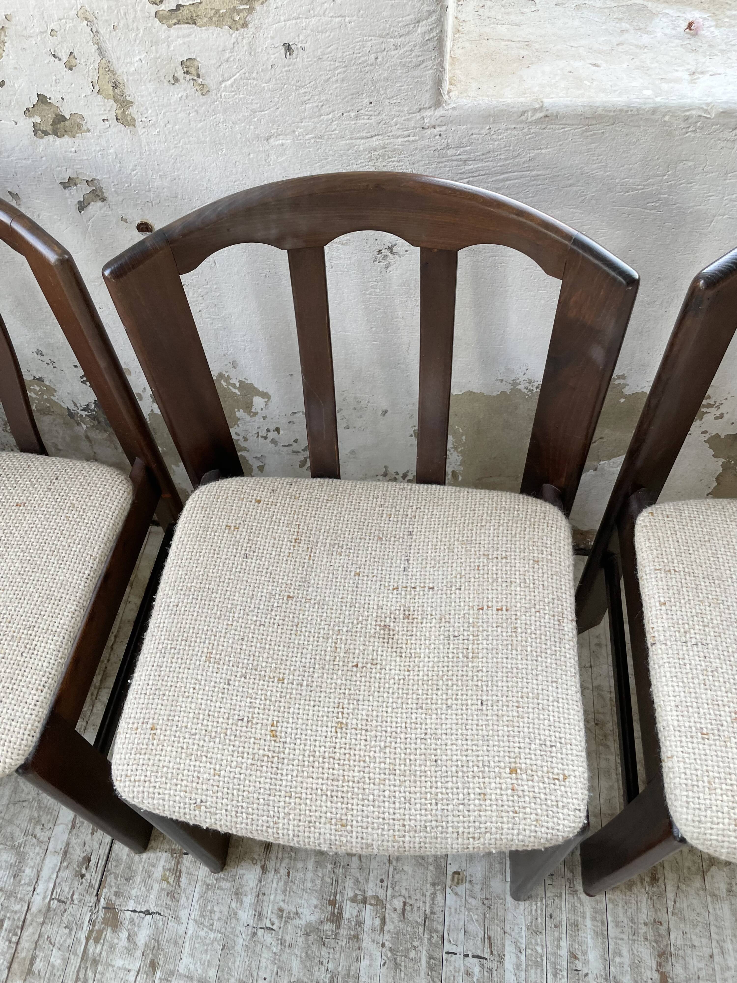 4 Scandinavian mahogany chairs