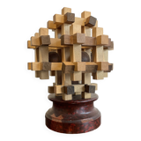 Multi-ball wooden puzzle