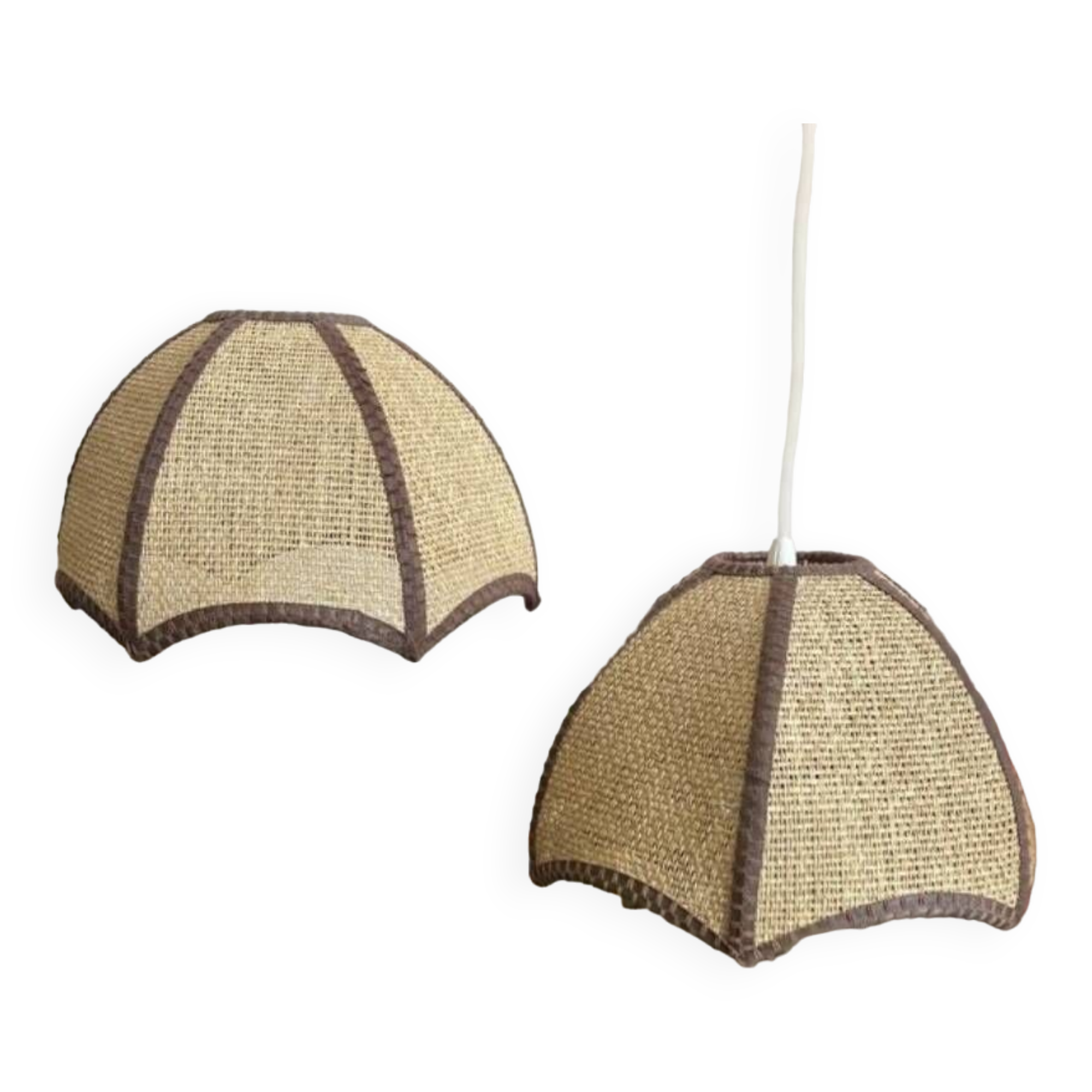 Lot 2 vintage pendant lights