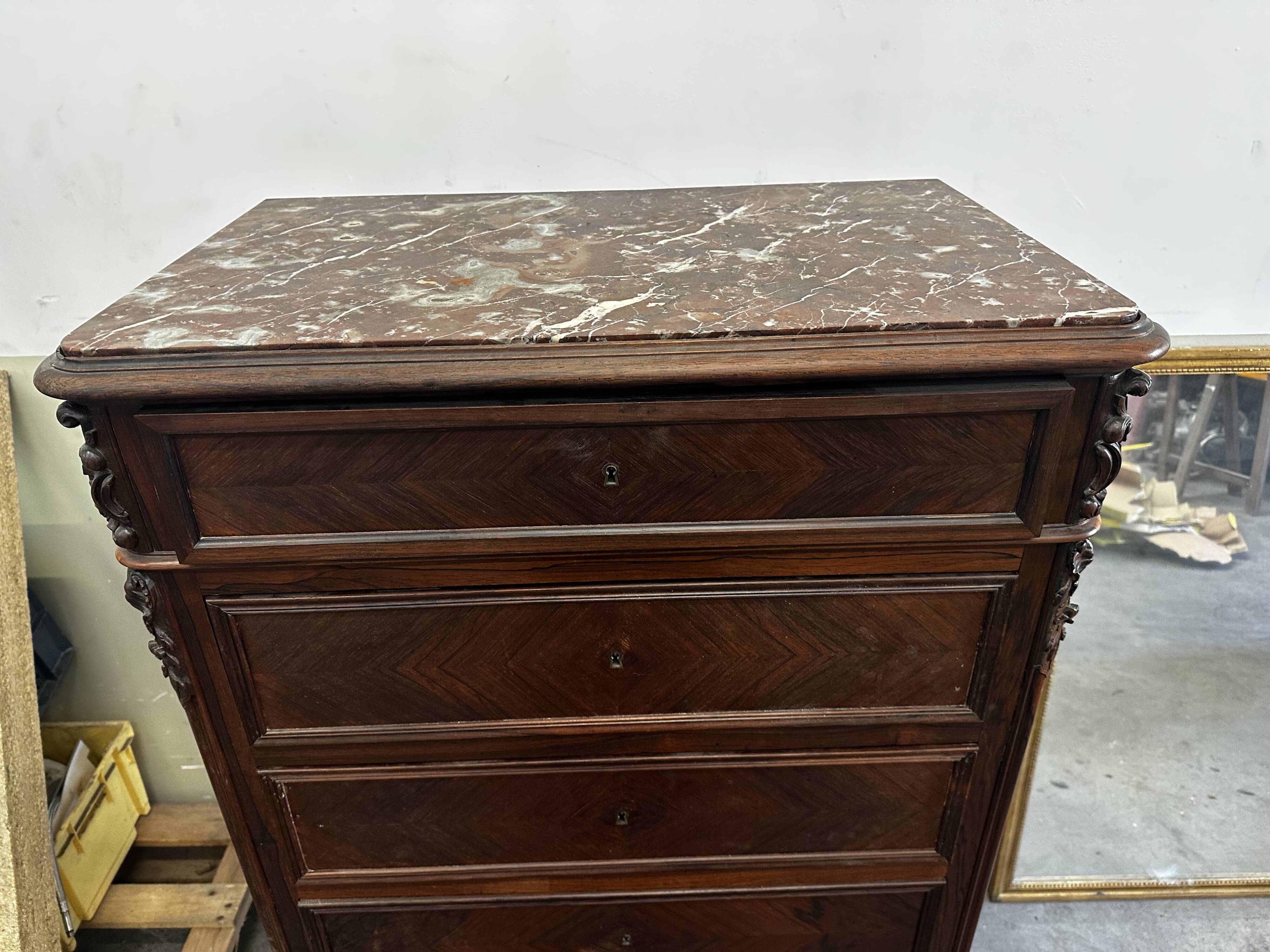 Chest of Drawers - Large, Narrow Chest of Drawers from the 19th Century
