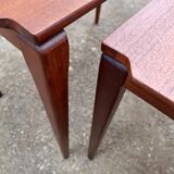 English vintage teak nesting tables Scandinavian 1970