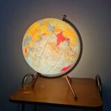 Taride luminous globe 1960 - glass world map