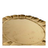 Hollywood Regency Large Oval Brass Tray by Firma Lars Holmström, Sweden 1940's