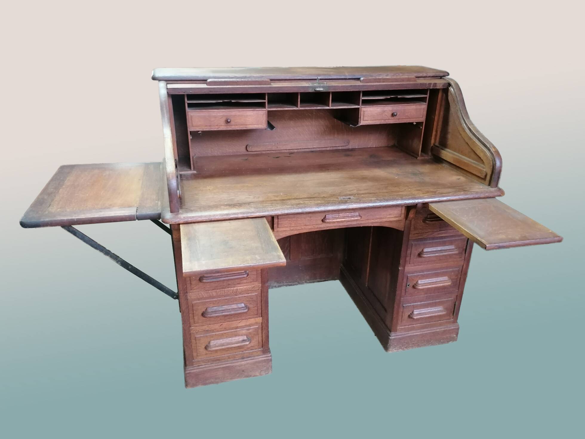 American solid wood roller desk